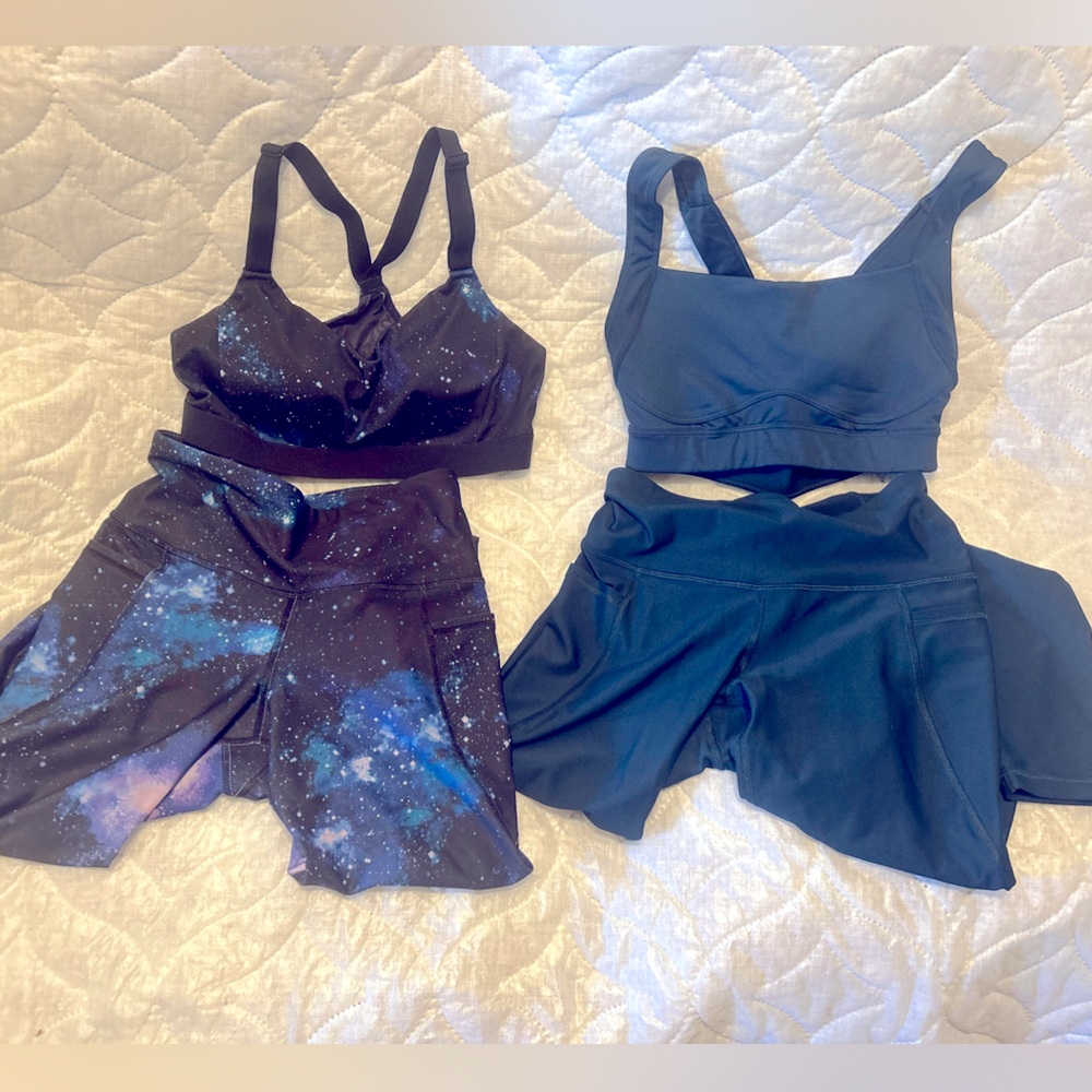 Old Navy Active Women's (Bundle Set) 1 Galaxy Nebula & 1 Green Set,Size Small